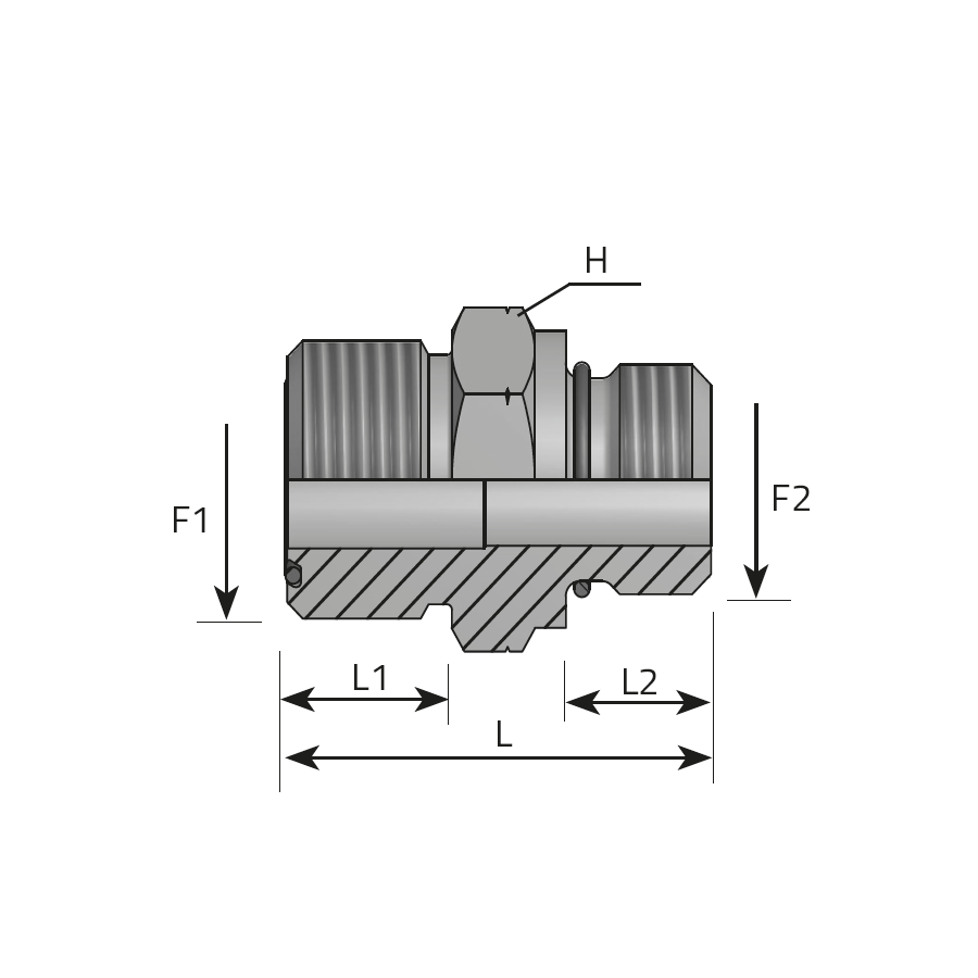 ADAPTOR MALE ORFS - METRIC MALE -  Vitillo