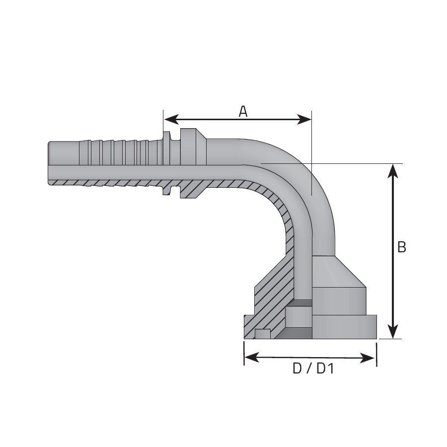 FLANGE CODE 61 - 3000 PSI - 90° ELBOW