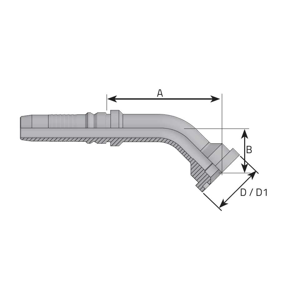 INTERLOCK FLANGE CODE 61 - 3000 PSI - 45 ELBOW