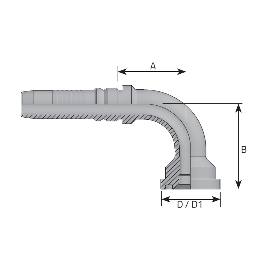 INTERLOCK FLANGE CODE 61 - 3000 PSI - 90 ELBOW