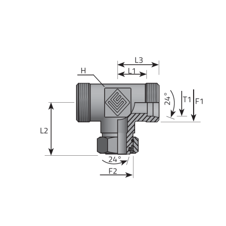 T ADPT DIN MALE/DIN MALE/DIN FEMALE WITH O-RING